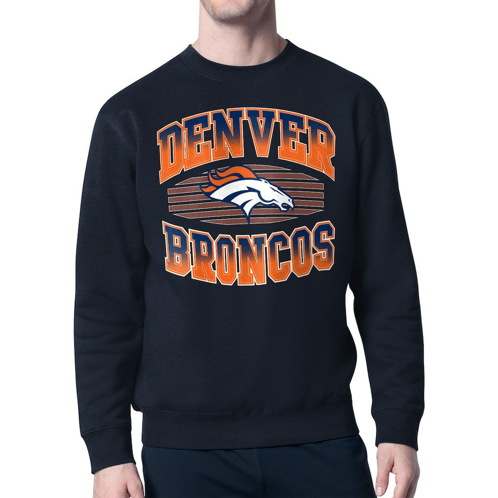 Denver Broncos Starter Team Grit Graphic Fleece Pullover Sweatshirt - Navy outlet