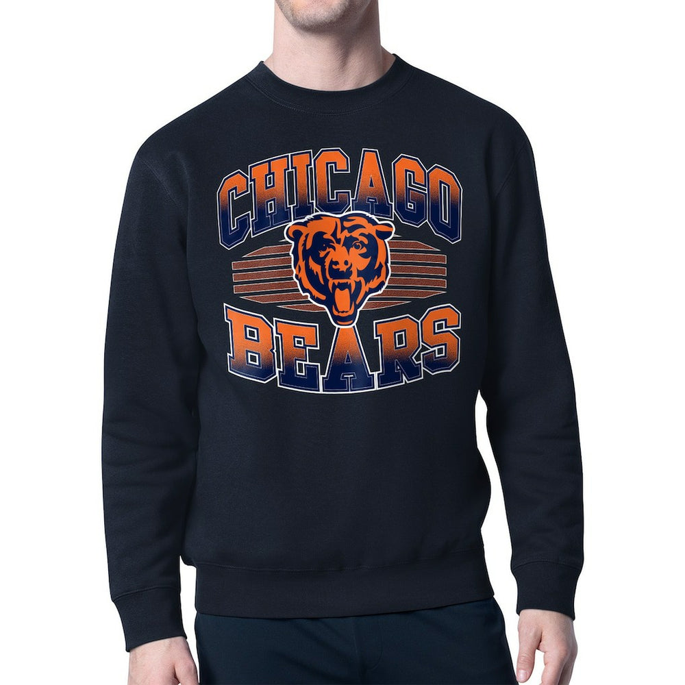 Chicago Bears Starter Team Grit Graphic Fleece Pullover Sweatshirt - Navy discount