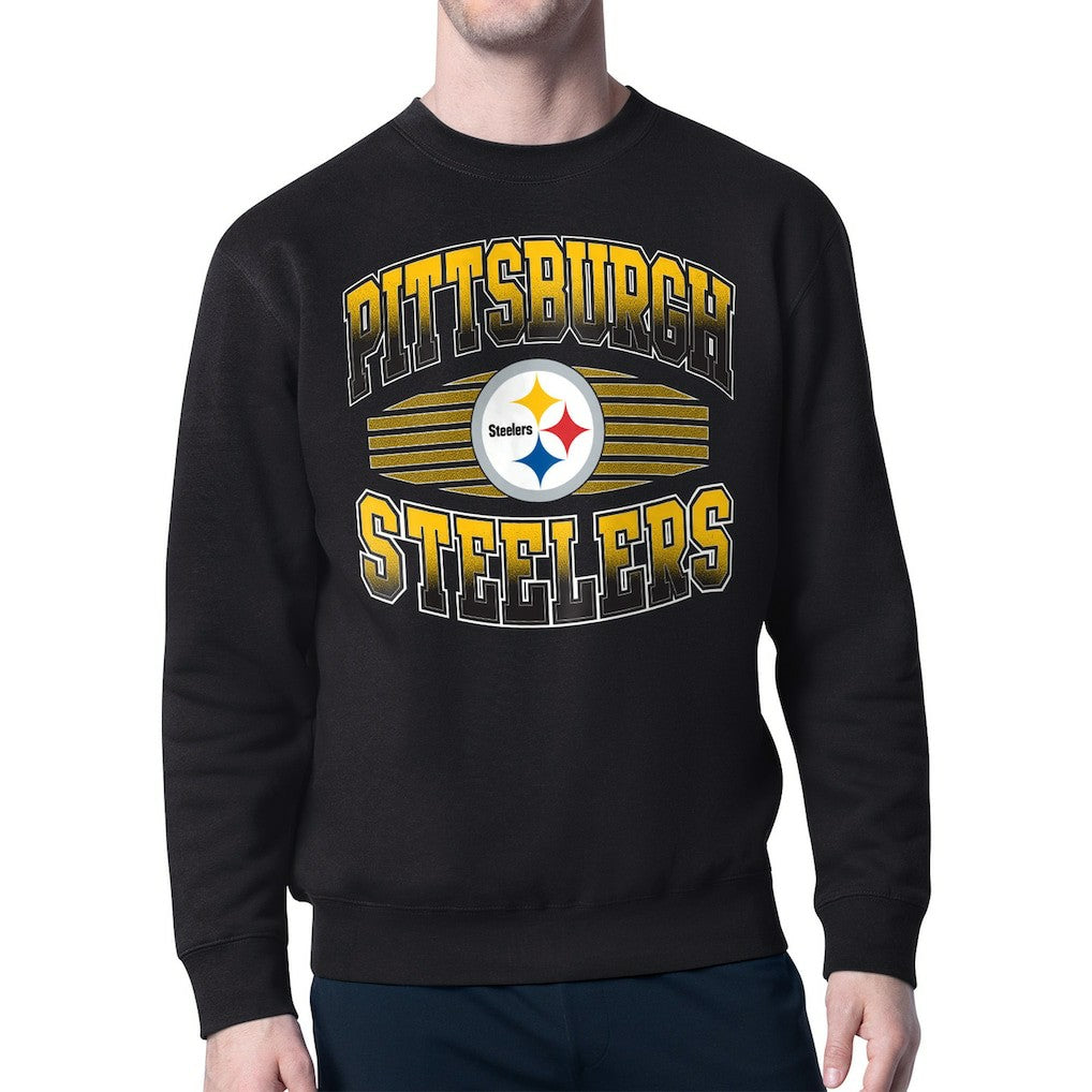 Pittsburgh Steelers Starter Team Grit Graphic Fleece Pullover Sweatshirt - Black on sale