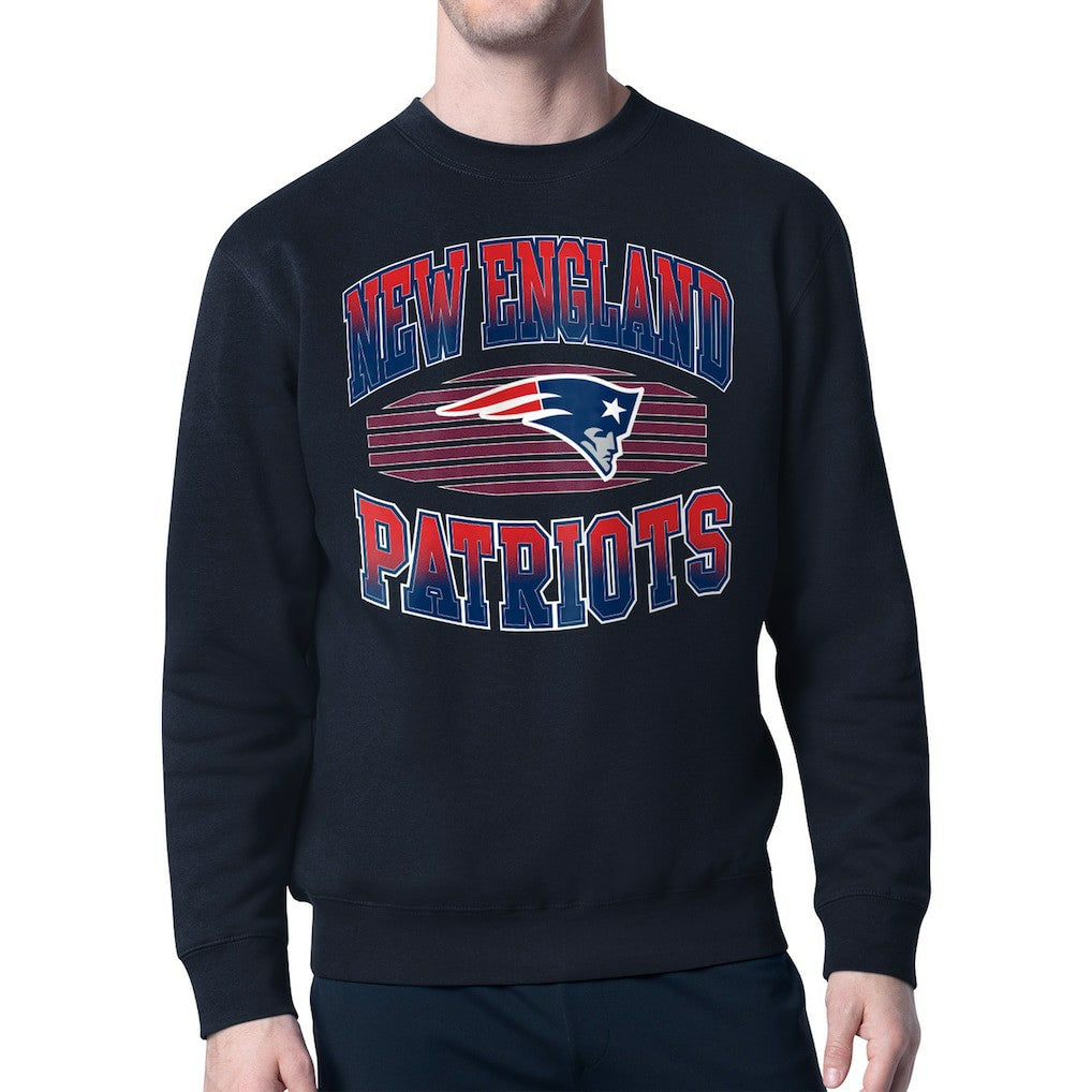 New England Patriots Starter Team Grit Graphic Fleece Pullover Sweatshirt - Navy discount