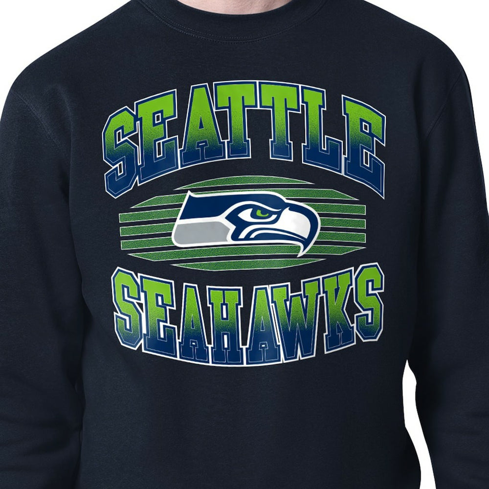 Seattle Seahawks Starter Team Grit Graphic Fleece Pullover Sweatshirt - College Navy sale