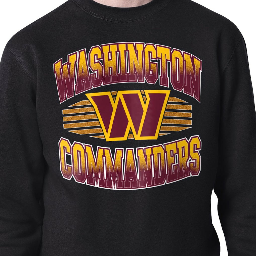 Washington Commanders Starter Team Grit Graphic Fleece Pullover Sweatshirt - Black discount
