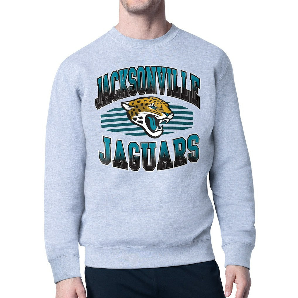 Jacksonville Jaguars Starter Team Grit Graphic Fleece Pullover Sweatshirt - Heather Gray outlet