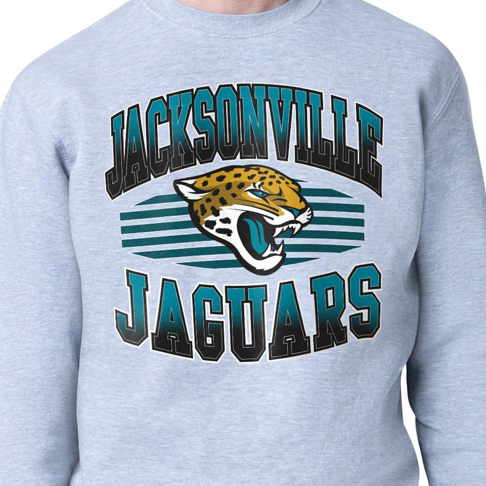 Jacksonville Jaguars Starter Team Grit Graphic Fleece Pullover Sweatshirt - Heather Gray outlet