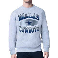 Dallas Cowboys Starter Team Grit Graphic Fleece Pullover Sweatshirt - Heather Gray discount
