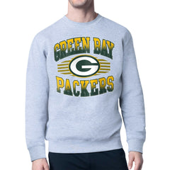 Green Bay Packers Starter Team Grit Graphic Fleece Pullover Sweatshirt - Heather Gray sale