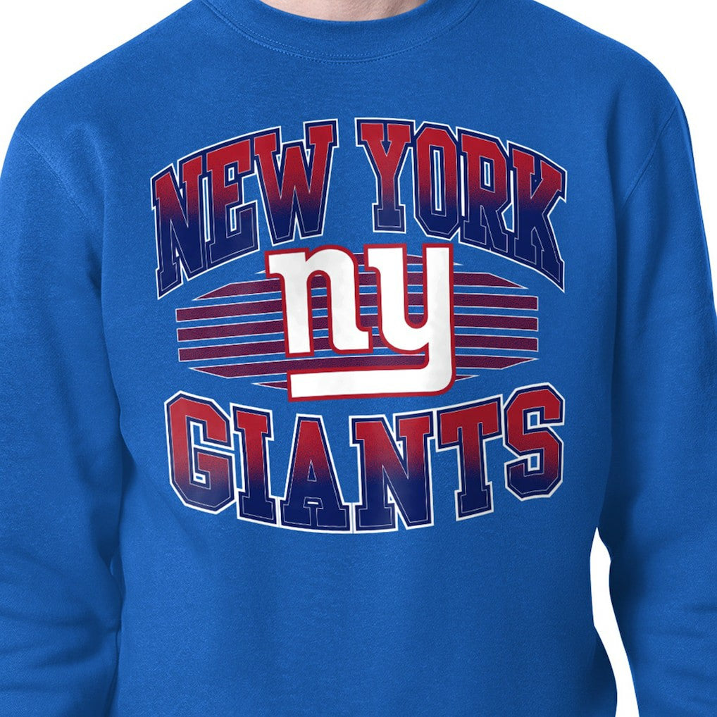 New York Giants Starter Team Grit Graphic Fleece Pullover Sweatshirt - Royal on sale