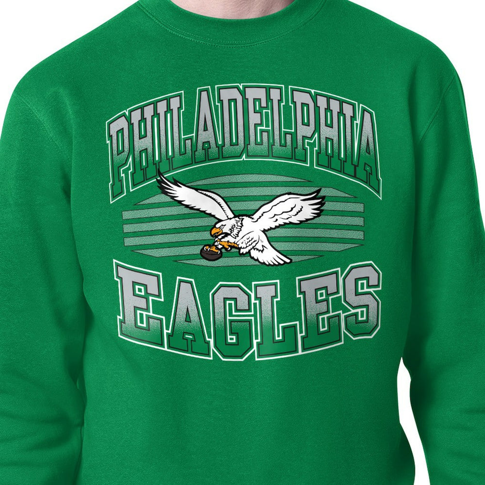 Philadelphia Eagles Starter Team Grit Graphic Fleece Pullover Sweatshirt - Kelly Green online
