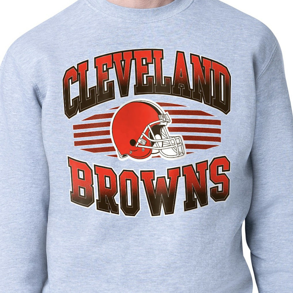 Cleveland Browns Starter Team Grit Graphic Fleece Pullover Sweatshirt - Heather Gray cheap