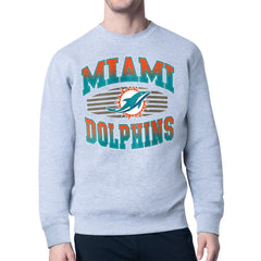 Miami Dolphins Starter Team Grit Graphic Fleece Pullover Sweatshirt - Heather Gray cheap