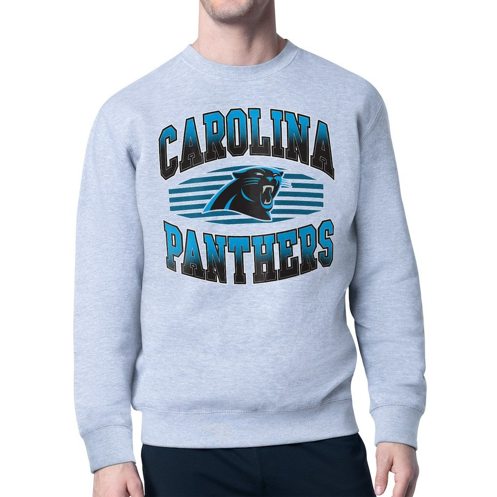 Carolina Panthers Starter Team Grit Graphic Fleece Pullover Sweatshirt - Heather Gray online