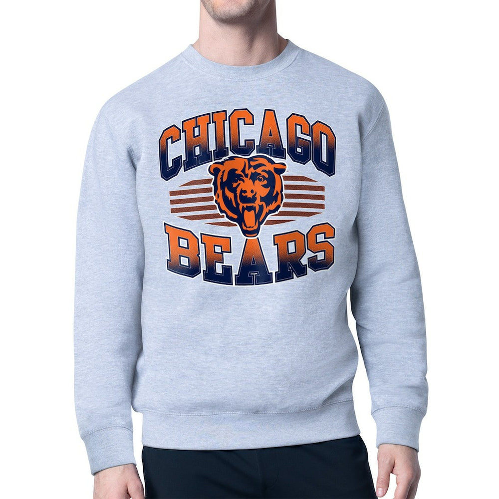 Chicago Bears Starter Team Grit Graphic Fleece Pullover Sweatshirt - Heather Gray sale