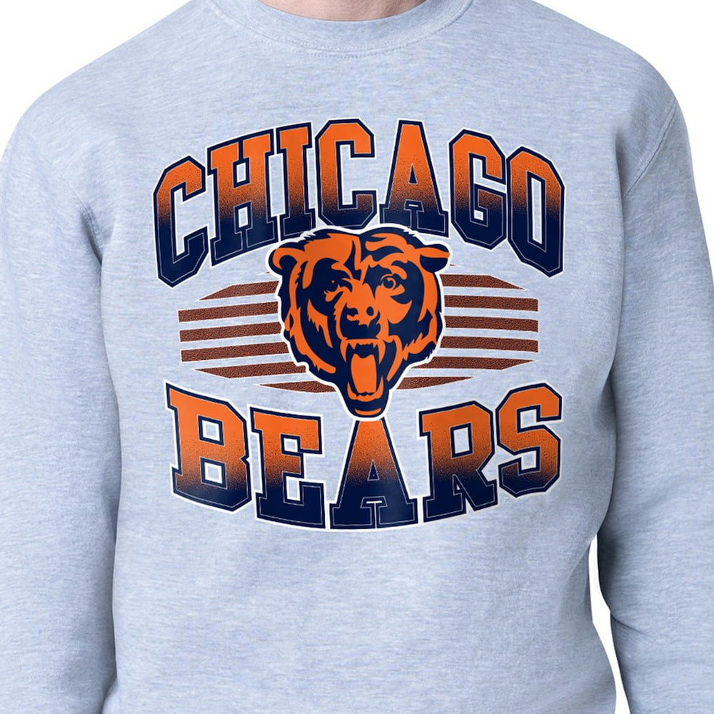 Chicago Bears Starter Team Grit Graphic Fleece Pullover Sweatshirt - Heather Gray sale