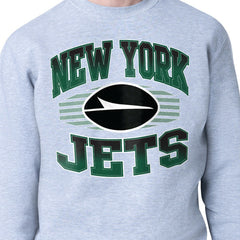 New York Jets Starter Team Grit Graphic Fleece Pullover Sweatshirt - Heather Gray outlet