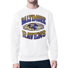 Baltimore Ravens Starter Team Grit Graphic Fleece Pullover Sweatshirt - White cheap