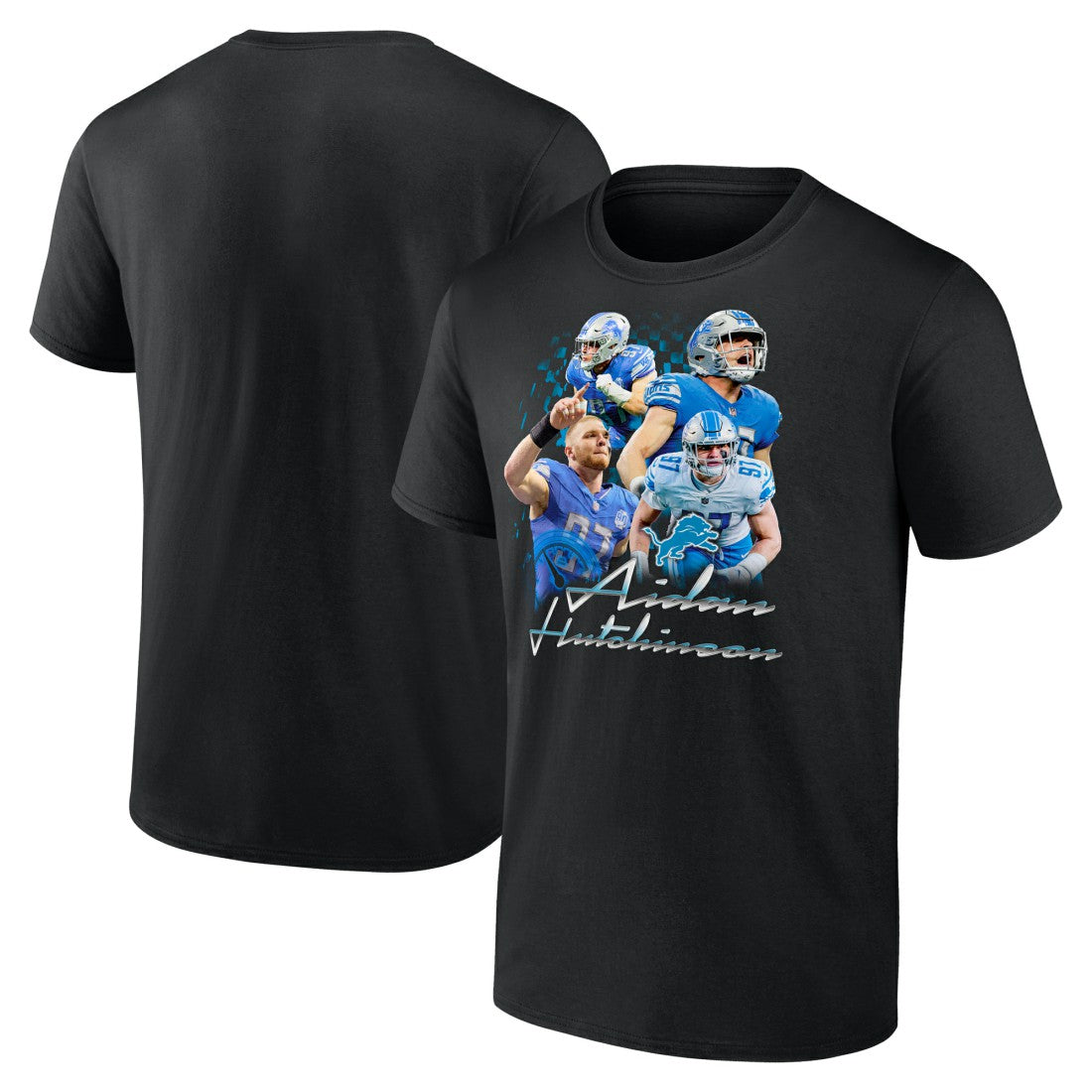 Aidan Hutchinson Detroit Lions Notorious Graphic T-Shirt - Black for sale