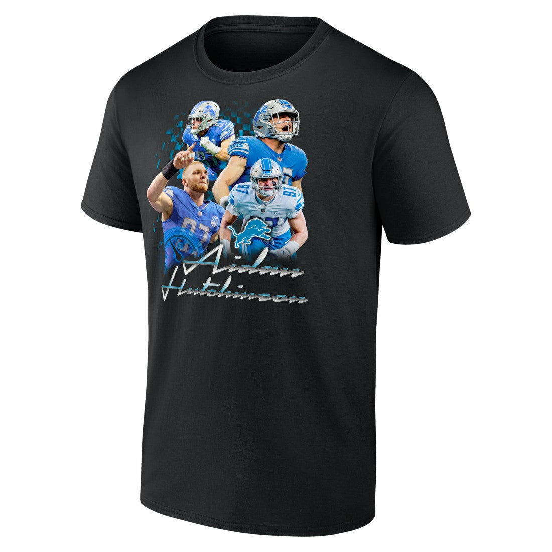 Aidan Hutchinson Detroit Lions Notorious Graphic T-Shirt - Black for sale
