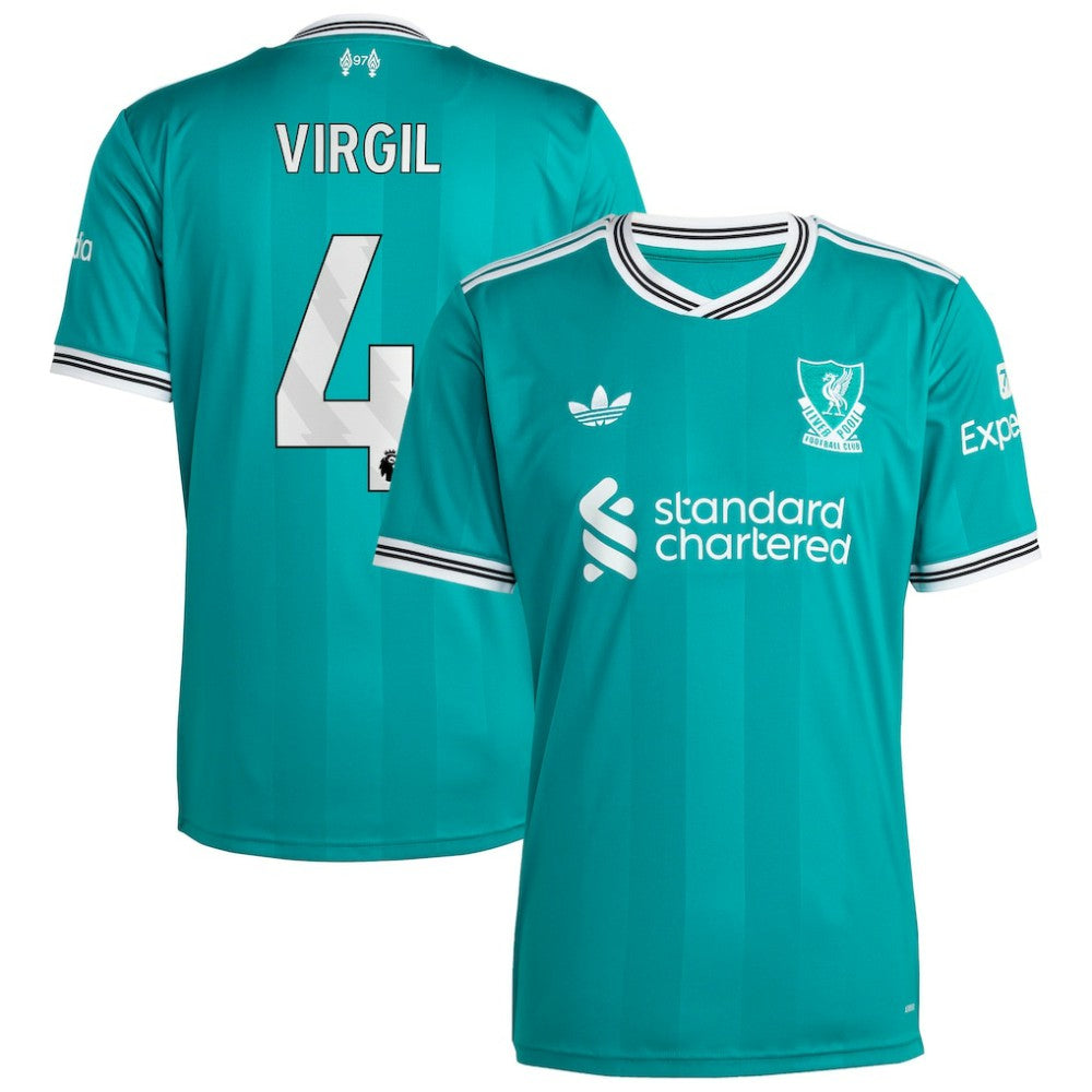 Virgil van Dijk Liverpool 2025/26 Third Replica Player Jersey - Green | Adidas sale