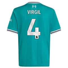 Virgil van Dijk Liverpool Youth 2025/26 Third Replica Player Jersey - Green | Adidas on sale
