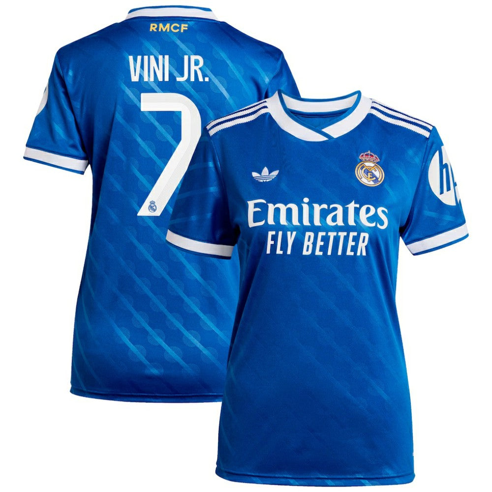 Vinicius Junior Real Madrid Women's 2025/26 Third Replica Player Jersey - Blue | Adidas shop