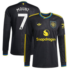Mason Mount Manchester United 2025/26 Third Replica Long Sleeve Player Jersey - Black | Adidas outlet