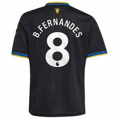Bruno Fernandes Manchester United Youth 2025/26 Third Replica Player Jersey - Black | Adidas outlet