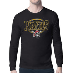 Pittsburgh Pirates Starter Team Track Graphic Long Sleeve T-Shirt - Black