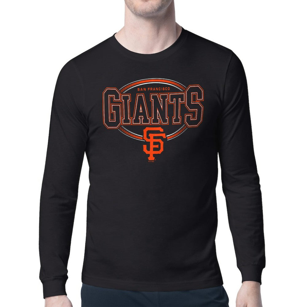 San Francisco Giants Starter Team Track Graphic Long Sleeve T-Shirt - Black
