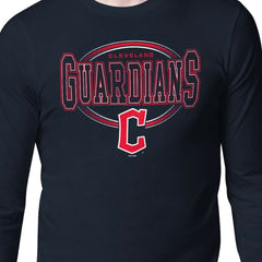 Cleveland Guardians Starter Team Track Graphic Long Sleeve T-Shirt - Navy