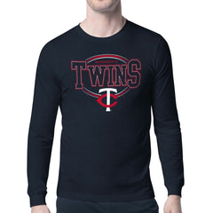 Minnesota Twins Starter Team Track Graphic Long Sleeve T-Shirt - Navy