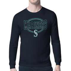 Seattle Mariners Starter Team Track Graphic Long Sleeve T-Shirt - Navy