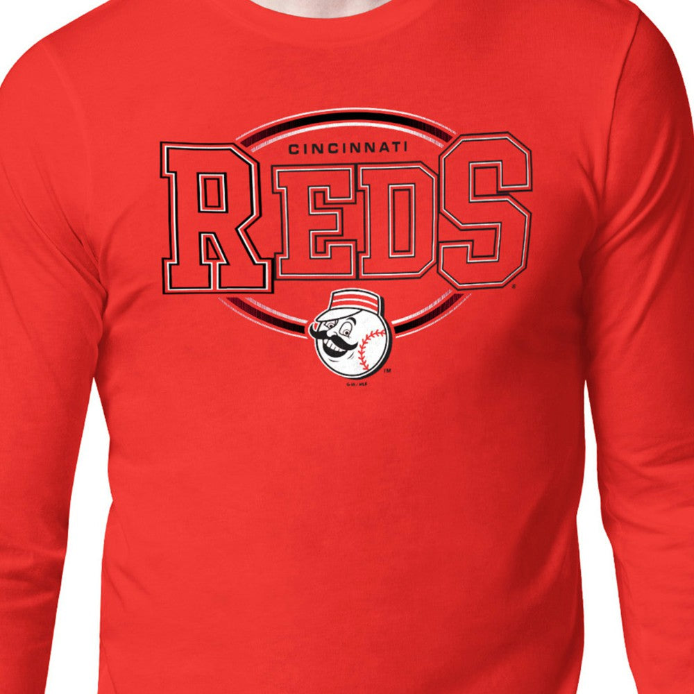 Cincinnati Reds Starter Team Track Graphic Long Sleeve T-Shirt - Red