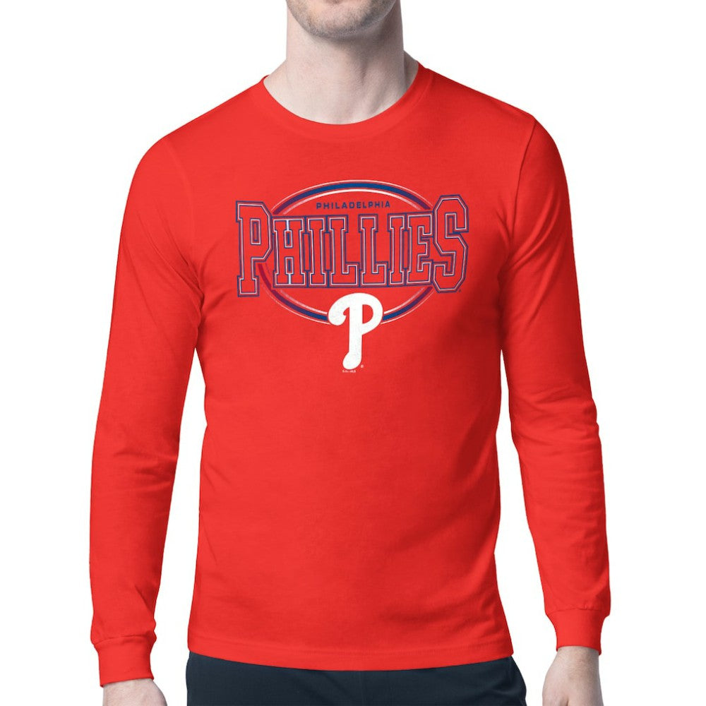Philadelphia Phillies Starter Team Track Graphic Long Sleeve T-Shirt - Red