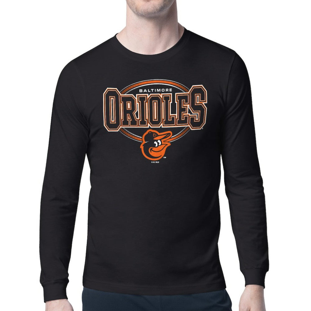 Baltimore Orioles Starter Team Track Graphic Long Sleeve T-Shirt - Black