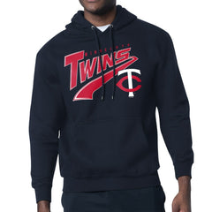 Minnesota Twins Starter Modern Tailsweep Fleece Tri-Blend Pullover Hoodie - Navy