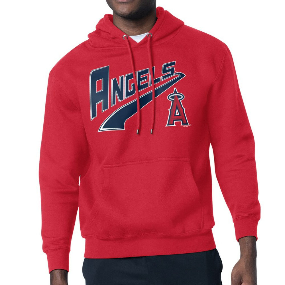 Los Angeles Angels Starter Modern Tailsweep Fleece Tri-Blend Pullover Hoodie - Red