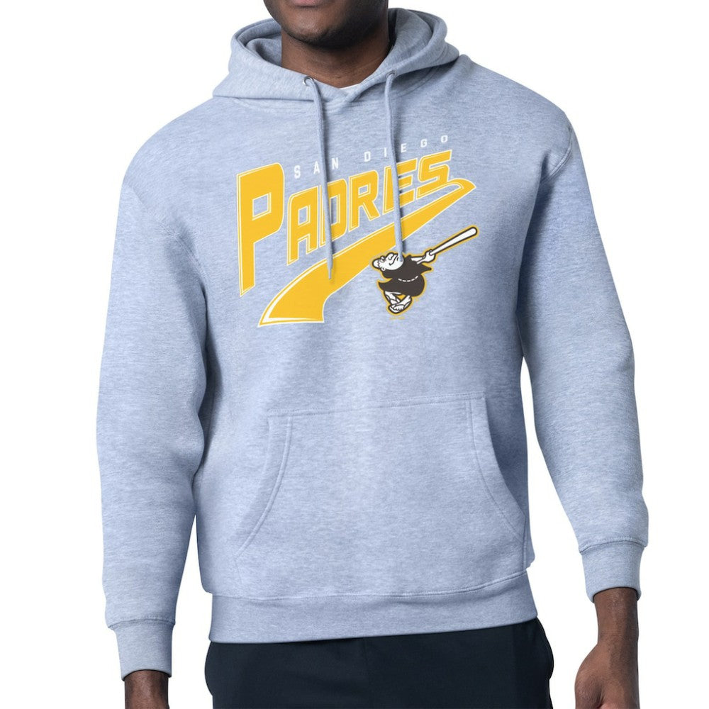 San Diego Padres Starter Modern Tailsweep Fleece Tri-Blend Pullover Hoodie - Heather Gray
