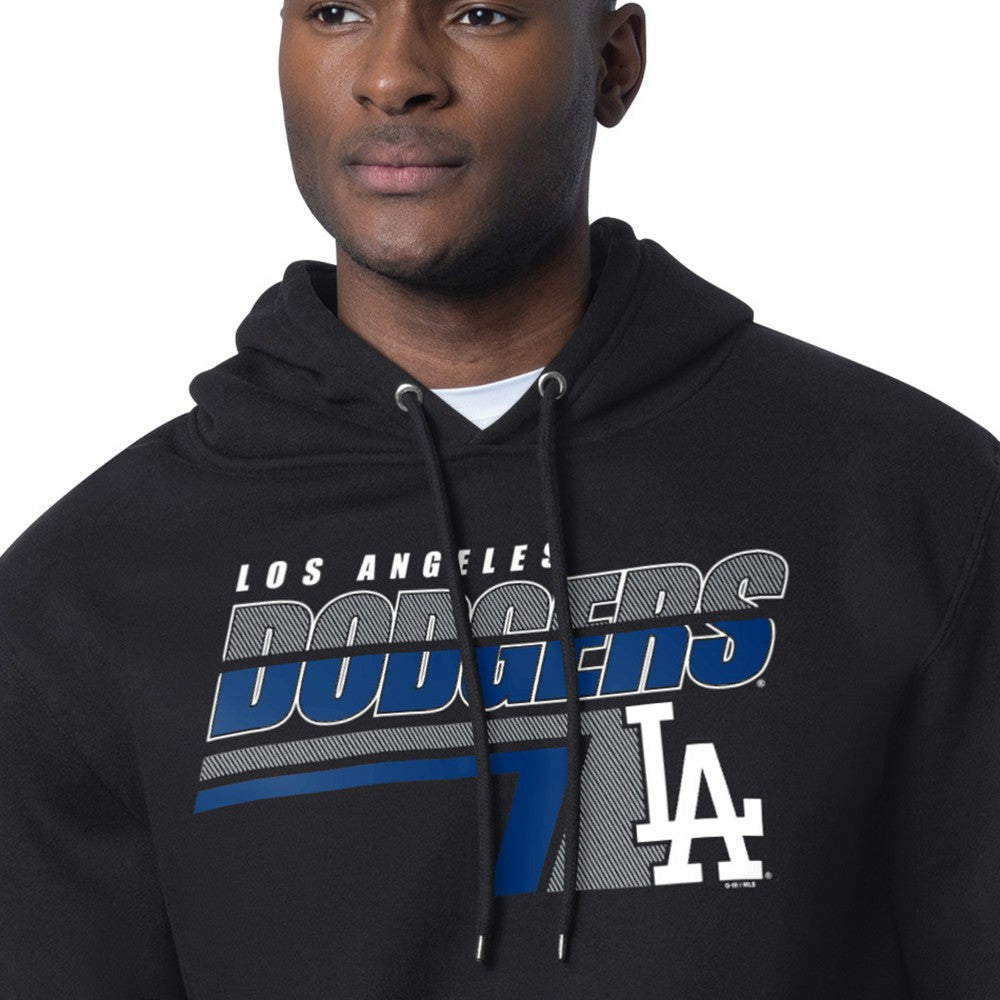 Los Angeles Dodgers Starter Logo Push Graphic Hoodie - Black