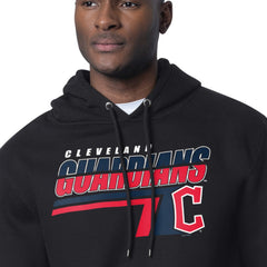 Cleveland Guardians Starter Logo Push Graphic Hoodie - Black