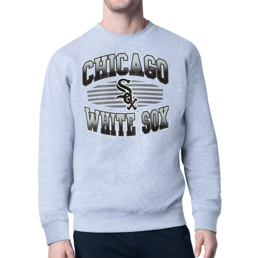 Chicago White Sox Starter Team Grit Graphic Fleece Pullover Sweatshirt - Heather Gray