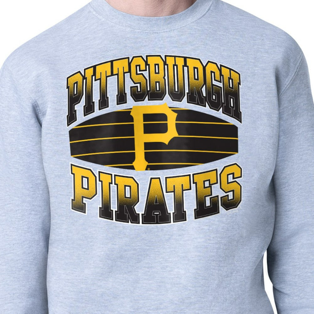 Pittsburgh Pirates Starter Team Grit Graphic Fleece Pullover Sweatshirt - Heather Gray
