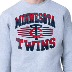 Minnesota Twins Starter Team Grit Graphic Fleece Pullover Sweatshirt - Heather Gray