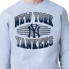 New York Yankees Starter Team Grit Graphic Fleece Pullover Sweatshirt - Heather Gray