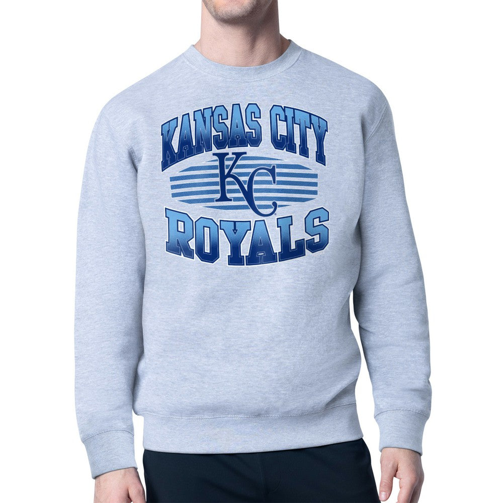 Kansas City Royals Starter Team Grit Graphic Fleece Pullover Sweatshirt - Heather Gray