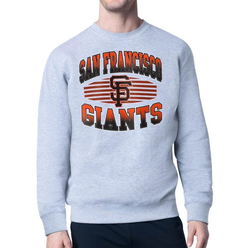 San Francisco Giants Starter Team Grit Graphic Fleece Pullover Sweatshirt - Heather Gray