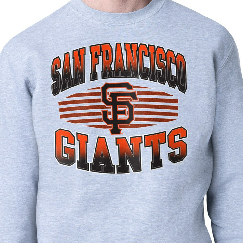 San Francisco Giants Starter Team Grit Graphic Fleece Pullover Sweatshirt - Heather Gray