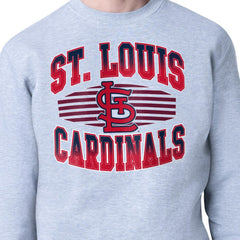 St. Louis Cardinals Starter Team Grit Graphic Fleece Pullover Sweatshirt - Heather Gray