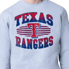 Texas Rangers Starter Team Grit Graphic Fleece Pullover Sweatshirt - Heather Gray