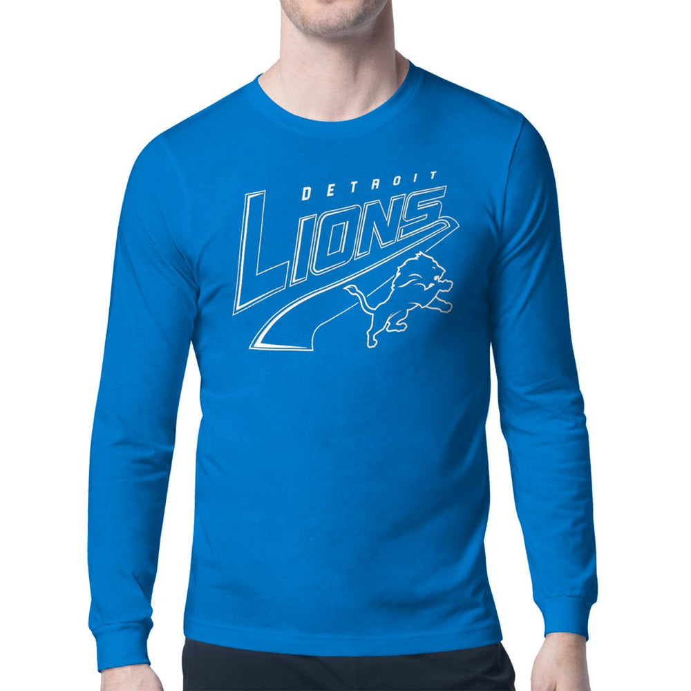 Detroit Lions Starter Modern Tailsweep Graphic Long Sleeve T-Shirt - Blue sale