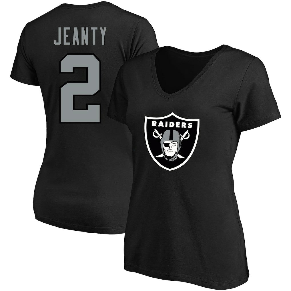 Ashton Jeanty Las Vegas Raiders Women's Plus Size Name & Number T-Shirt - Black on sale